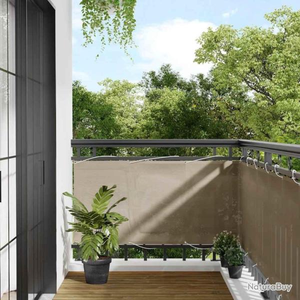 �cran de balcon taupe 75x800 cm 100% polyester oxford
