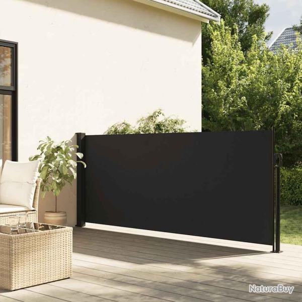 Auvent lat�ral r�tractable noir 100x500 cm