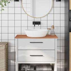 Comptoir de salle de bain 80x40x1,5 cm bois massif de h&ecirc;tre