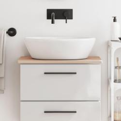 Comptoir de salle de bain 60x40x1,5 cm bois massif de h&ecirc;tre