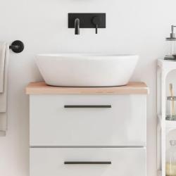 Comptoir de salle de bain 60x40x2,5 cm bois massif de h&ecirc;tre