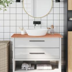 Comptoir de salle de bain 100x60x1,5 cm bois massif de h&ecirc;tre