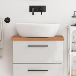 Comptoir de salle de bain 60x40x2,5 cm bois massif de h&ecirc;tre