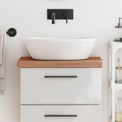 Comptoir de salle de bain 60x40x4 cm bois massif de h&ecirc;tre
