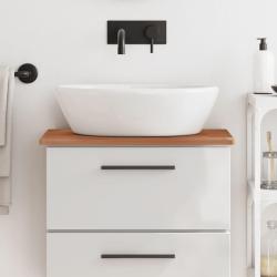 Comptoir de salle de bain 60x40x1,5 cm bois massif de h&ecirc;tre