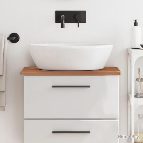 Comptoir de salle de bain 60x40x1,5 cm bois massif de h�tre