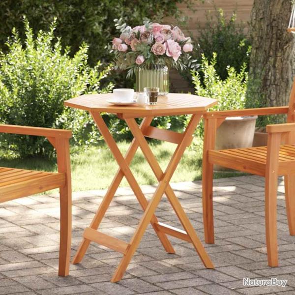 Table pliable de jardin �70x75 cm bois d'acacia massif