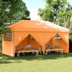 Tente de r&eacute;ception pliable escamotable avec 4 parois lat&eacute;rales