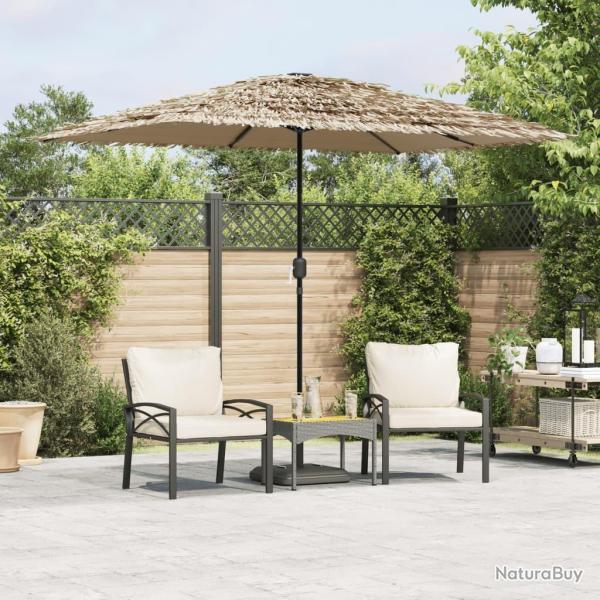 Parasol de jardin avec m�t en acier marron 300x200x250 cm