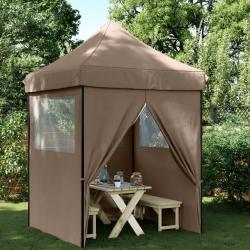 Tente de r&eacute;ception pliable escamotable avec 4 parois lat&eacute;rales