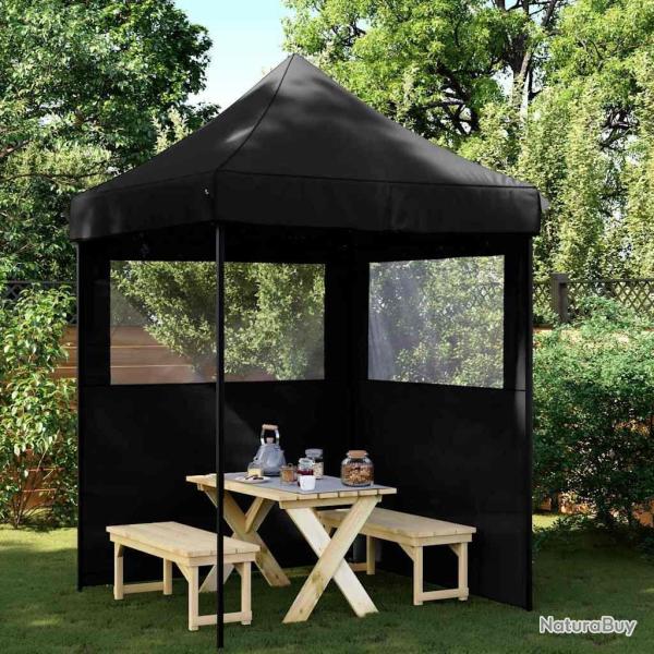 Tente de r�ception pliable escamotable 2 parois lat�rales noir