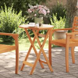 Table pliable de jardin &Oslash;60x75 cm bois d'acacia massif
