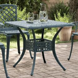 Table de jardin vert 80x80x75 cm aluminium coul&eacute;