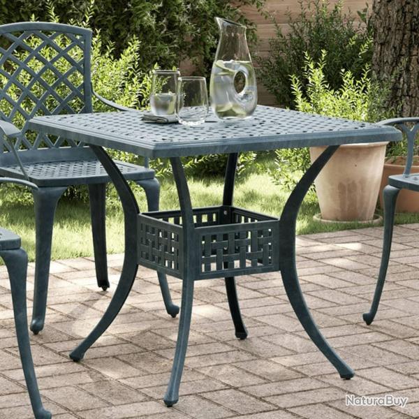 Table de jardin vert 80x80x75 cm aluminium coul�