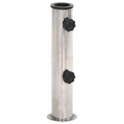 Base de parasol pour m&acirc;t &Oslash;38/48 mm argent&eacute; inox