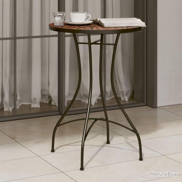 Table de bistro mosa�que terre cuite �50x70 cm c�ramique