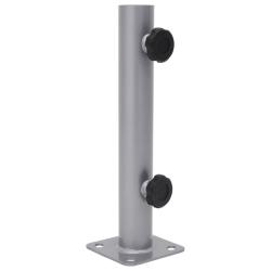 Base de parasol pour m&acirc;t &Oslash;32/34/38 mm argent&eacute; acier