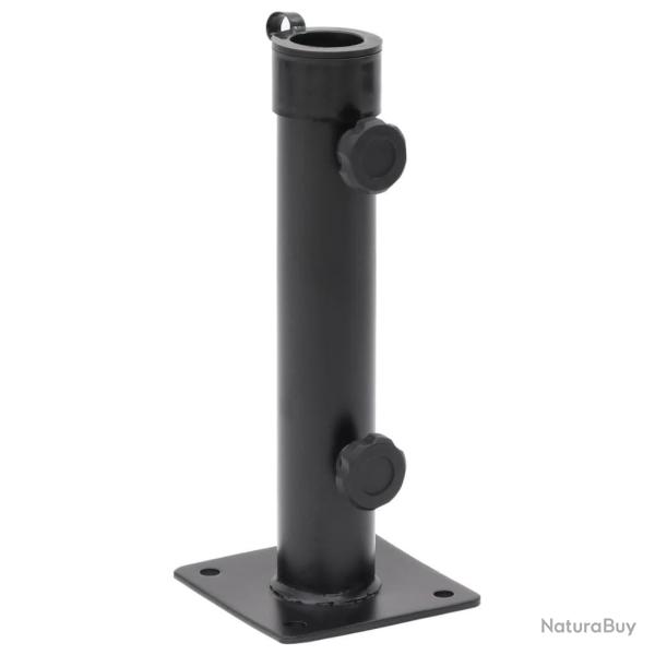 Base de parasol pour m�t �38/48 mm noir mat acier