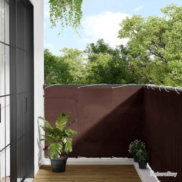 �cran de balcon marron 120x700 cm 100% polyester oxford