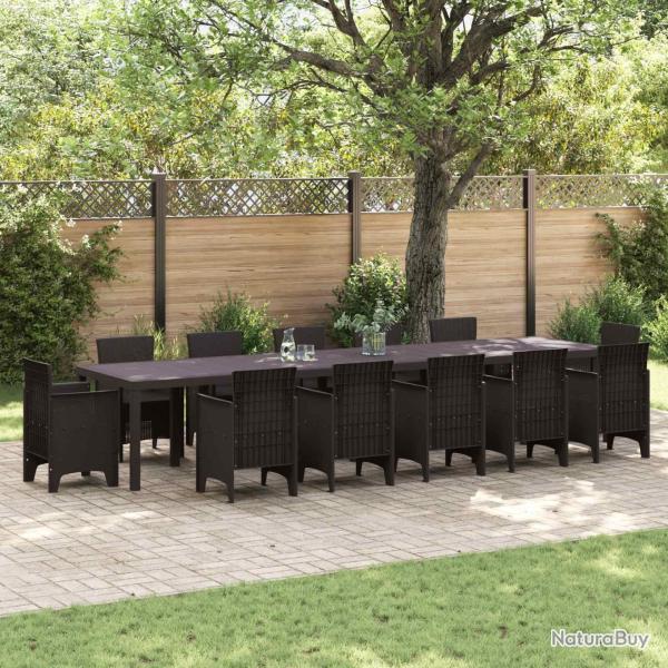 Table de Jardin Marron 400 x 100 x 73 cm polyrotin