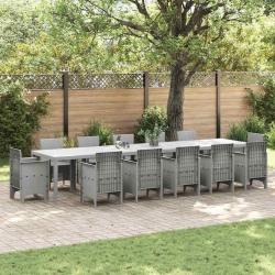 Table de Jardin Gris clair 400 x 100 x 73 cm polyrotin