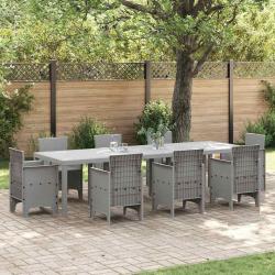 Table de Jardin Gris clair 300 x 100 x 73 cm polyrotin