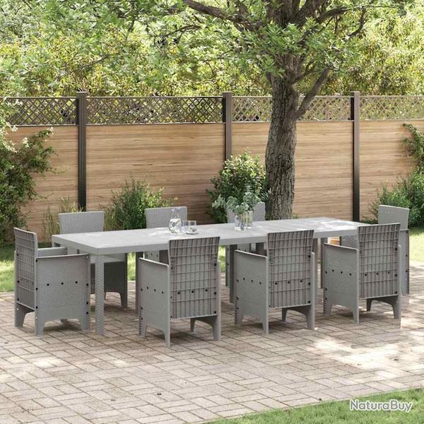 Table de Jardin Gris clair 300 x 100 x 73 cm polyrotin