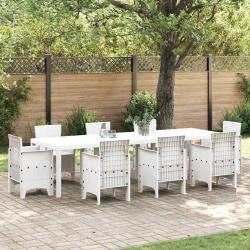 Table de Jardin Blanc 300 x 100 x 73 cm polyrotin