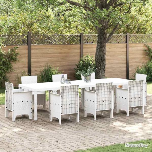 Table de Jardin Blanc 300 x 100 x 73 cm polyrotin