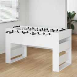 Table de Foosball Blanc 146,5 x 74 x 85 cm Bois d'ing&eacute;nierie