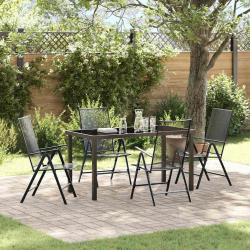 Ensemble de salle &agrave; manger pour jardin 5 pcs Anthracite