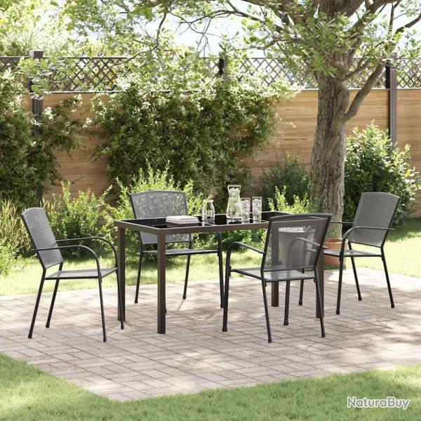Ensemble de salle � manger pour jardin 5 pcs Anthracite