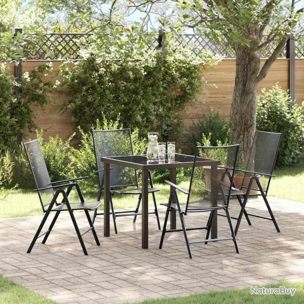 Ensemble de salle � manger pour jardin 5 pcs Anthracite