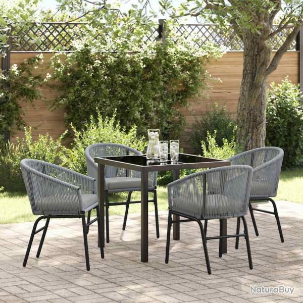 Ensemble de salle � manger pour jardin 5 pcs Anthracite