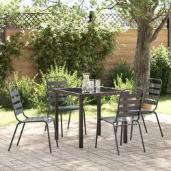 Ensemble de salle &agrave; manger pour jardin 5 pcs Anthracite
