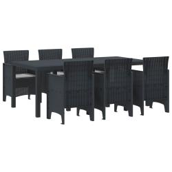 Ensemble de salle &agrave; manger pour jardin 7 pcs Anthracite