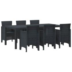Ensemble de salle &agrave; manger pour jardin 7 pcs Anthracite