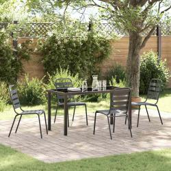 Ensemble de salle &agrave; manger pour jardin 5 pcs Anthracite