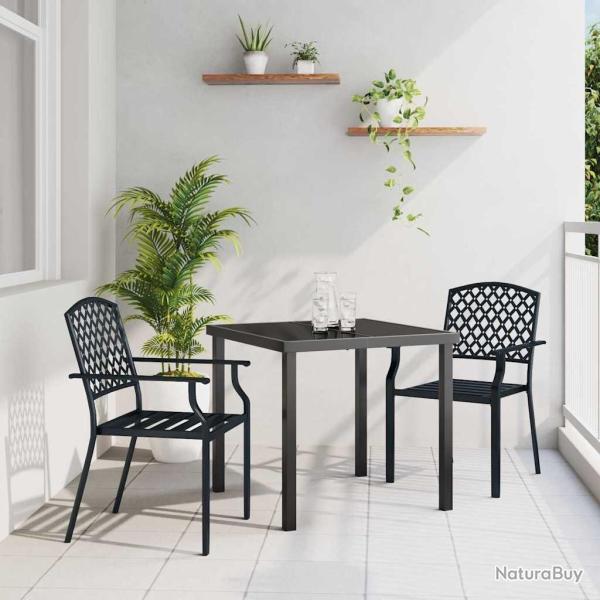 Ensemble de salle � manger pour jardin 3 pcs Anthracite