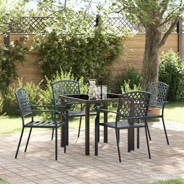 Ensemble de salle � manger pour jardin 5 pcs Anthracite
