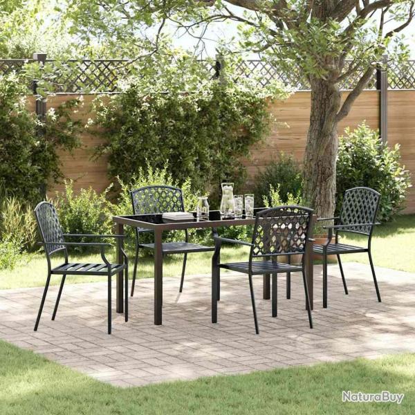 Ensemble de salle � manger pour jardin 5 pcs Anthracite