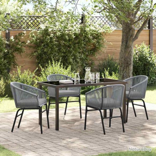 Ensemble de salle � manger pour jardin 5 pcs Anthracite