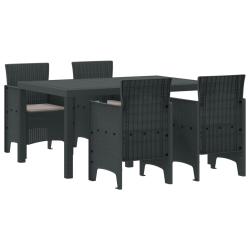 Ensemble de salle &agrave; manger pour jardin 5 pcs Anthracite