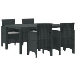 Ensemble de salle &agrave; manger pour jardin 5 pcs Anthracite