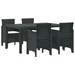 Ensemble de salle &agrave; manger pour jardin 5 pcs Anthracite