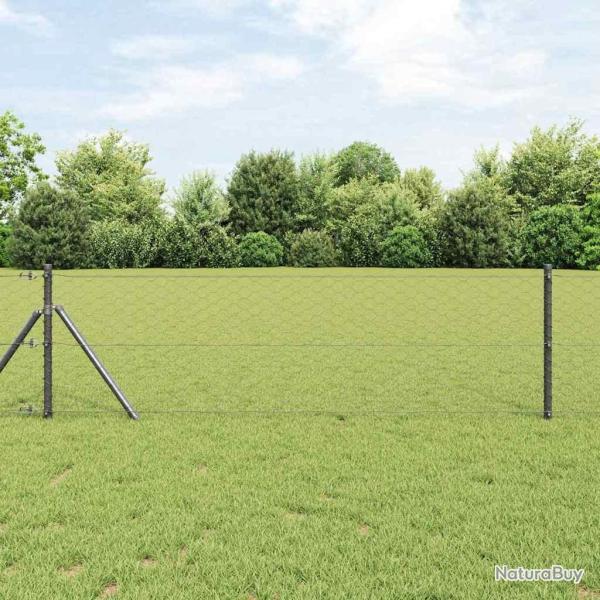 Poteau de cl�ture. Gris 10 x 0,6 m (treillis de 50 mm)
