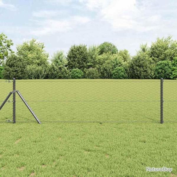 Poteau de cl�ture. Gris 10 x 0,6 m (maille de 36 mm)