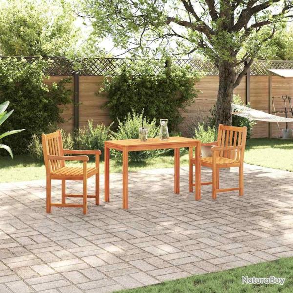 Ensemble de salle � manger pour jardin 3 pcs Marron