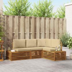 Ensemble de canap&eacute;s d'ext&eacute;rieur 4 Pi&egrave;ce Naturel et Beige