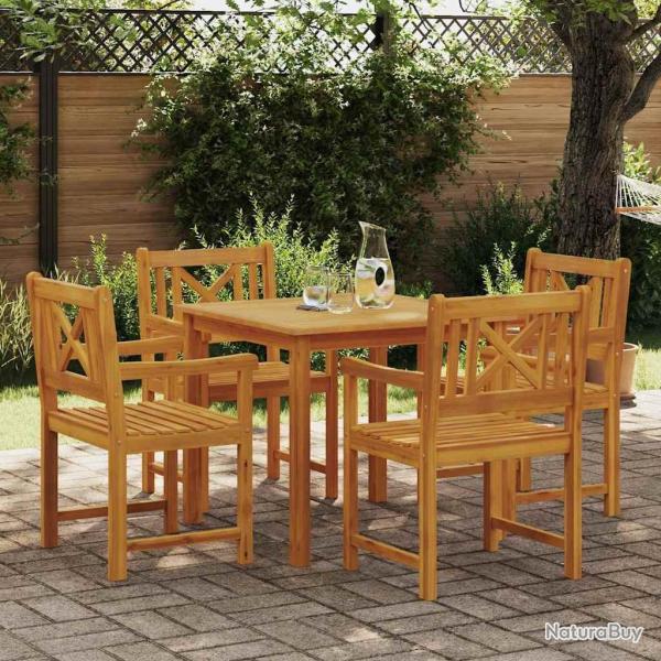 Ensemble de salle � manger pour jardin 5 pcs Marron